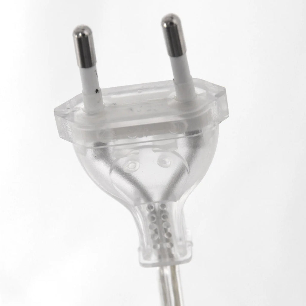 Prise électrique à deux broches avec câble pour Lampadaire arc en métal brossé