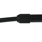 Câble noir avec connecteur texturé et fileté pour Lampadaire arc en métal noir