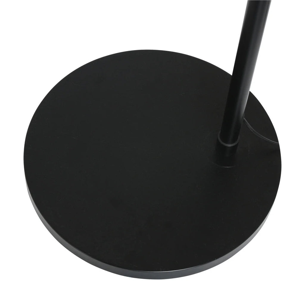 Base de lampadaire en métal noir rond pour abat-jour tressé couleur paille H240 cm