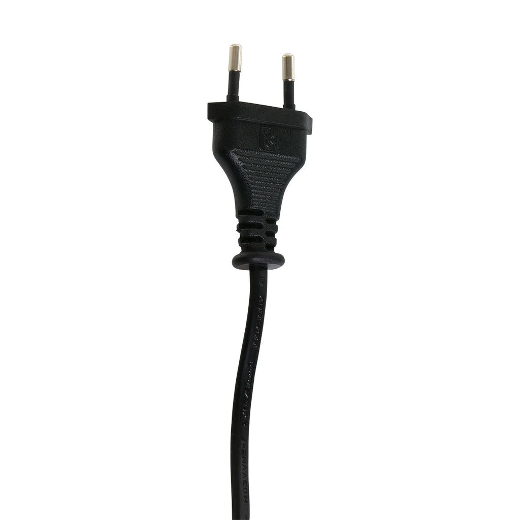 Prise électrique noire à deux broches avec câble pour Lampadaire arc noir tissu cylindrique