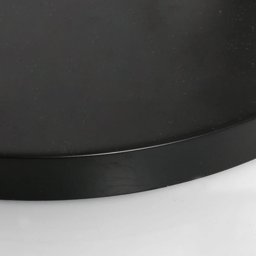Base circulaire en métal noir mat pour lampe arc H180 cm