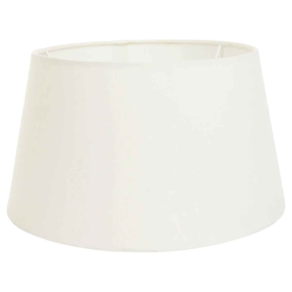 Abat-jour en tissu blanc avec forme conique pour lampadaire en laiton brossé