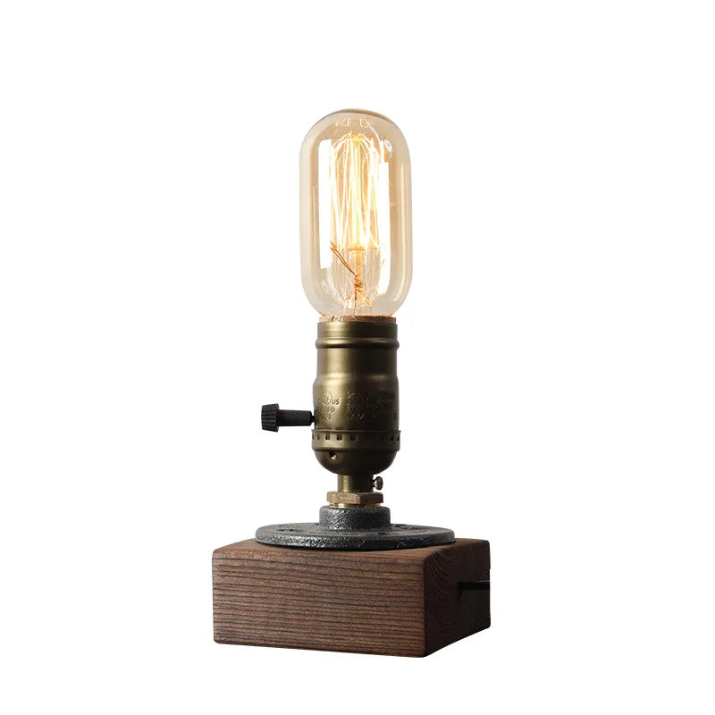 Lampe bois vintage
