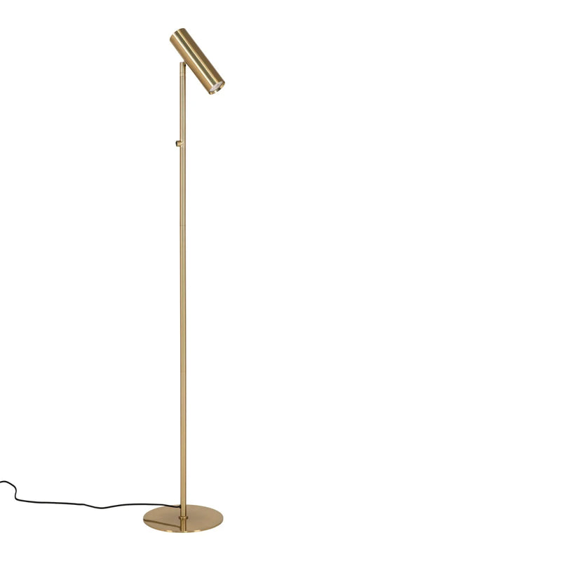Lampe sur pied en métal doré finition laiton pour salon ou chambre – H150 cm