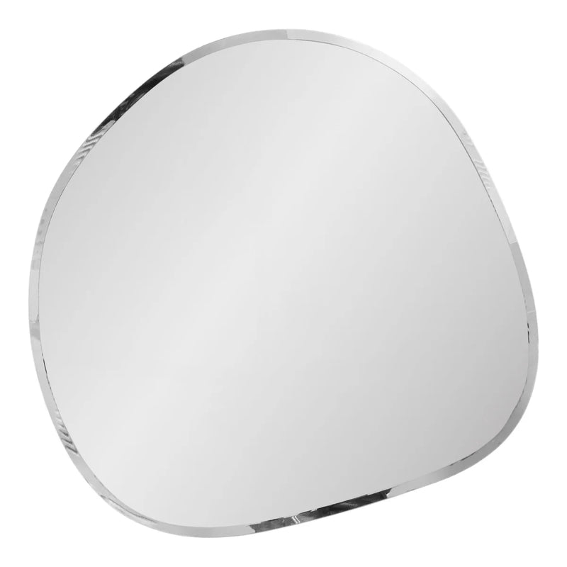 Miroir mural en verre forme galet asymétrique – 50x50 cm