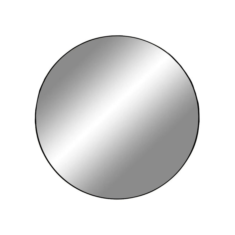 Miroir rond en acier noir Ø60 cm cadre fin élégant