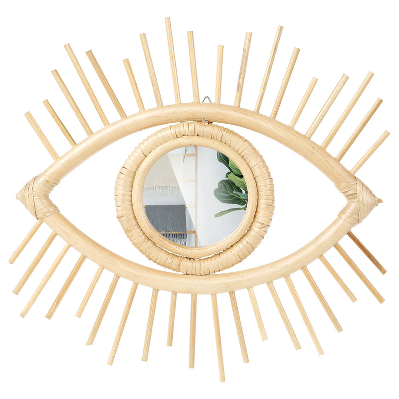 Miroir rotin œil