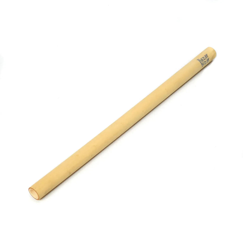 Pailles réutilisables en bambou naturel avec brosse de nettoyage, lot de 10