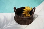 Panier en feuille de bananier tressé 42x26 cm