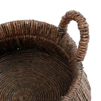 Panier en feuille de bananier tressé 42x26 cm