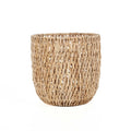 Panier en feuilles de bananier tressées 29 cm naturel