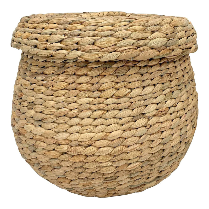 Panier en jacinthe d'eau naturel ø30 cm assemblé