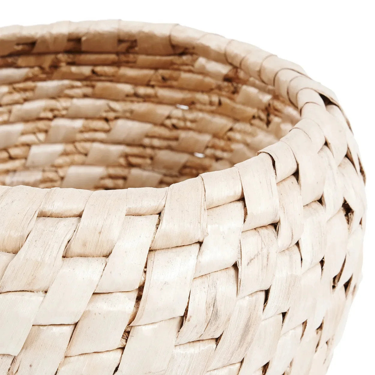 Panier en jacinthe d’eau tressée – Ø41 cm