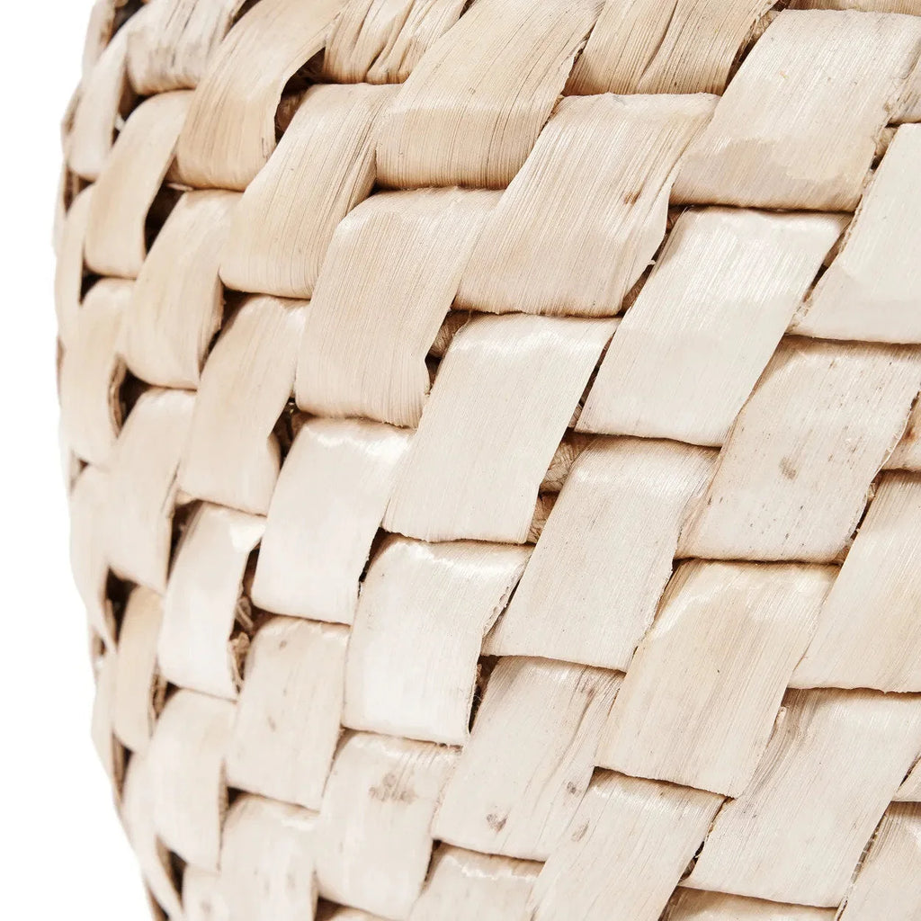 Panier en jacinthe d’eau tressée – Ø41 cm