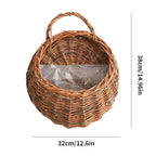 Panier mural en osier pour plantes grand