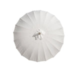 Parasol crème en tissu Naghata 280 cm avec bois sculpté