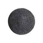 Poids de porte sphérique anthracite en corde tissée avec poignée jute