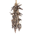 Pompon en coquillages naturels marron forme grappes suspendues
