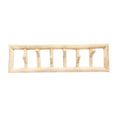 Porte-manteau mural en teck naturel design rectangulaire – 70x10 cm
