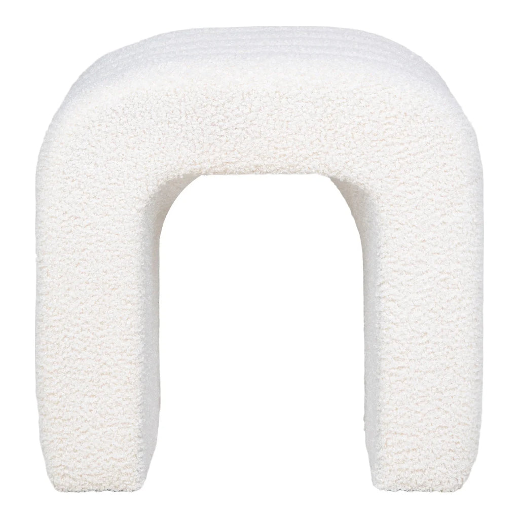 Siège de bain en mousse texturée blanche crème, forme ondulée 41x36,5 cm