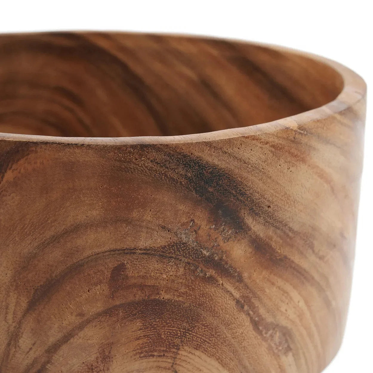 Saladier en bois de Suar naturel fait main 25 cm