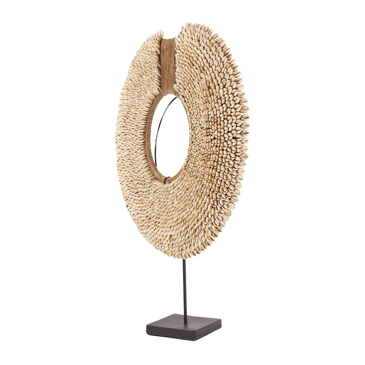 Sculpture murale en coquillage naturel sur socle 52 cm