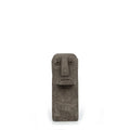 Sculpture décorative en pierre grise visage humain stylisé rectangulaire
