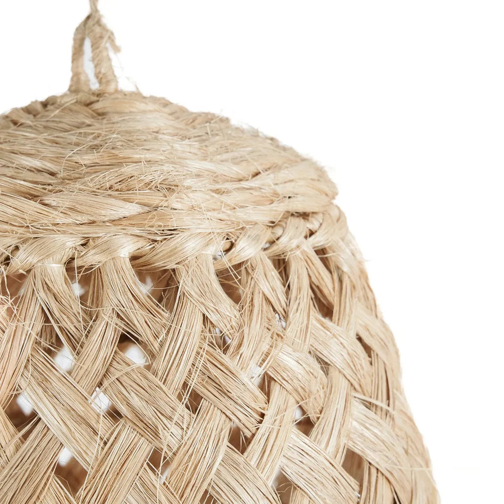 Suspension en abaca forme méduse naturelle 43 cm