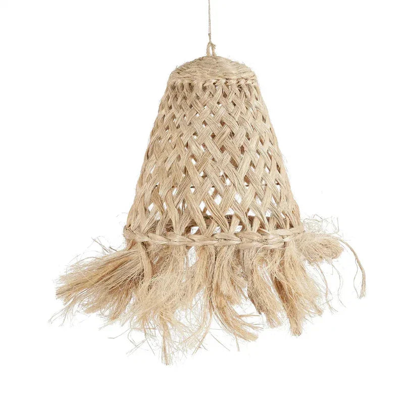 Suspension en abaca forme méduse naturelle 43 cm