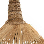 Suspension conique en abaca tressé – Naturel – H70 cm
