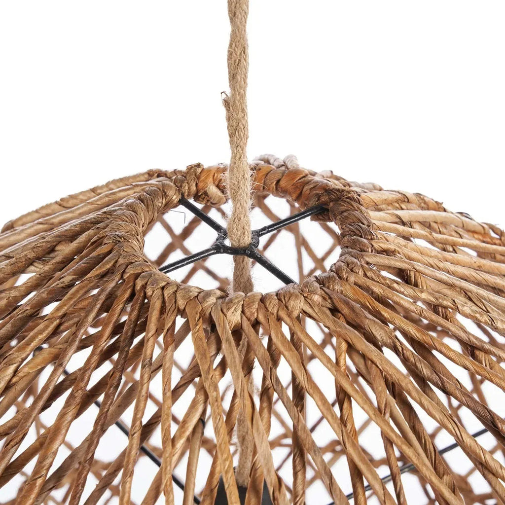 Suspension en feuille de bananier tressée 20 cm naturelle