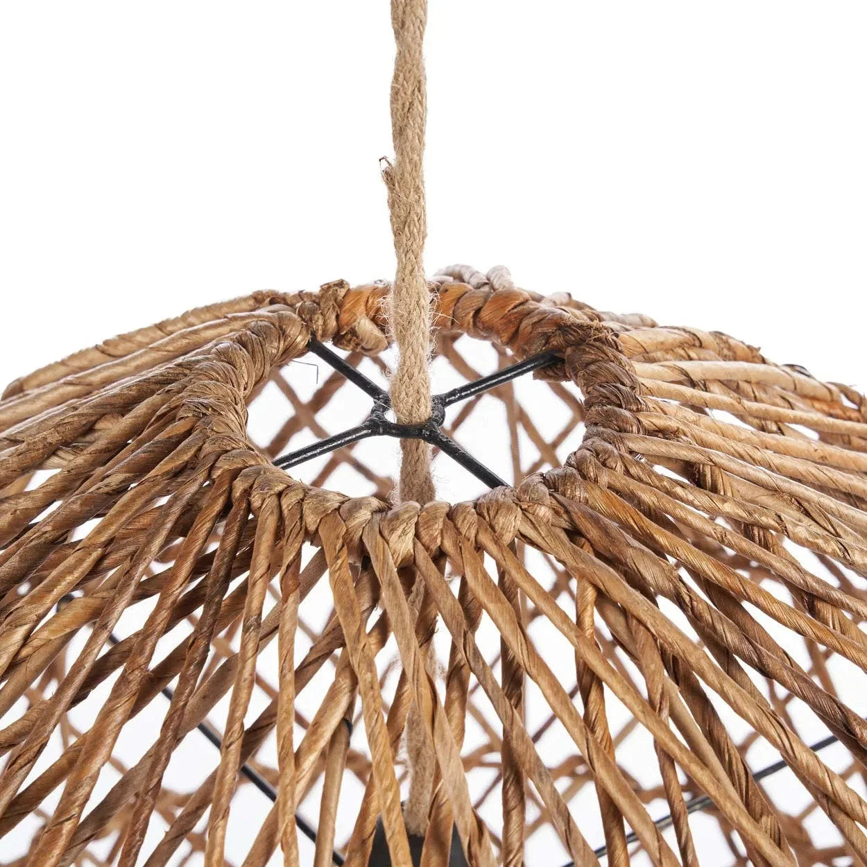 Suspension en feuille de bananier tressée 20 cm naturelle