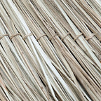 Bundles de feuilles de palmier séchées naturelles pour décoration ronde avec bords effilochés
