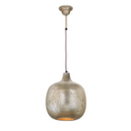 Suspension en métal martelé avec abat-jour en forme de cloche Hängelampe Mican 100 Hellbronze