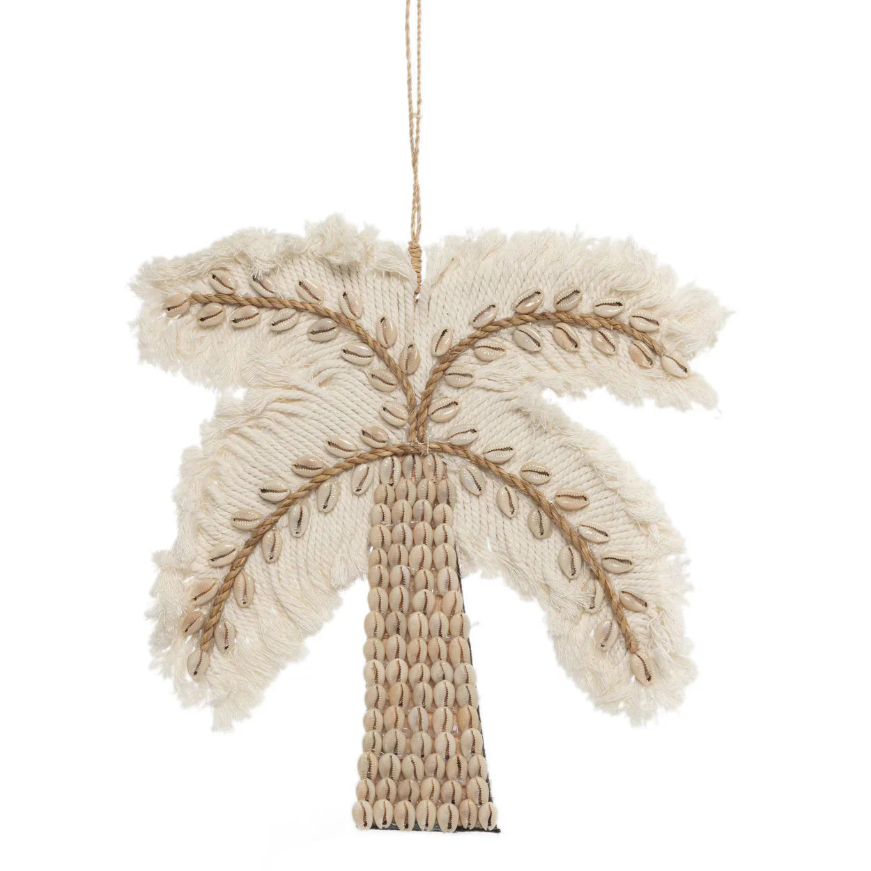 Suspension murale en coquillages – Palmier naturel – H27 cm