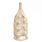Suspension en rotin naturel tressé forme bouteille ondulée – H70 cm