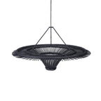 Suspension rotin noir - Ø60 cm
