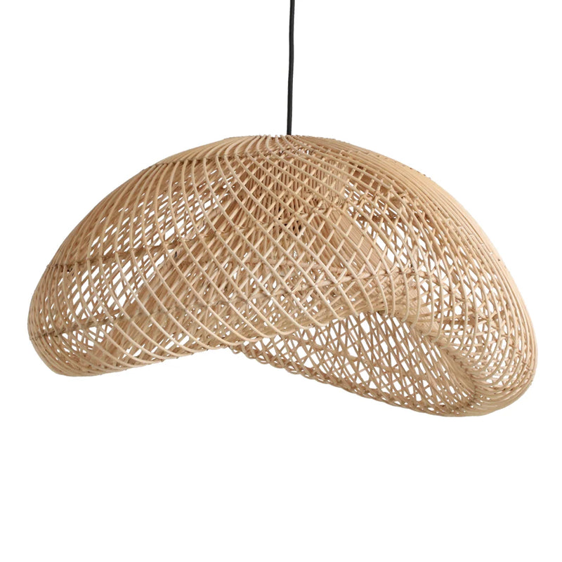 Suspension en rotin organique tressé naturel – Ø57 cm