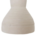 Vase céramique Suspension sablier texturée blanc cassé 15x17 cm, crémé à base évasée