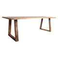Table à manger en teck recyclé pieds trapézoïdaux 240x90 cm