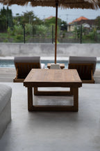 Table basse en teck recyclé naturel 110x70 cm