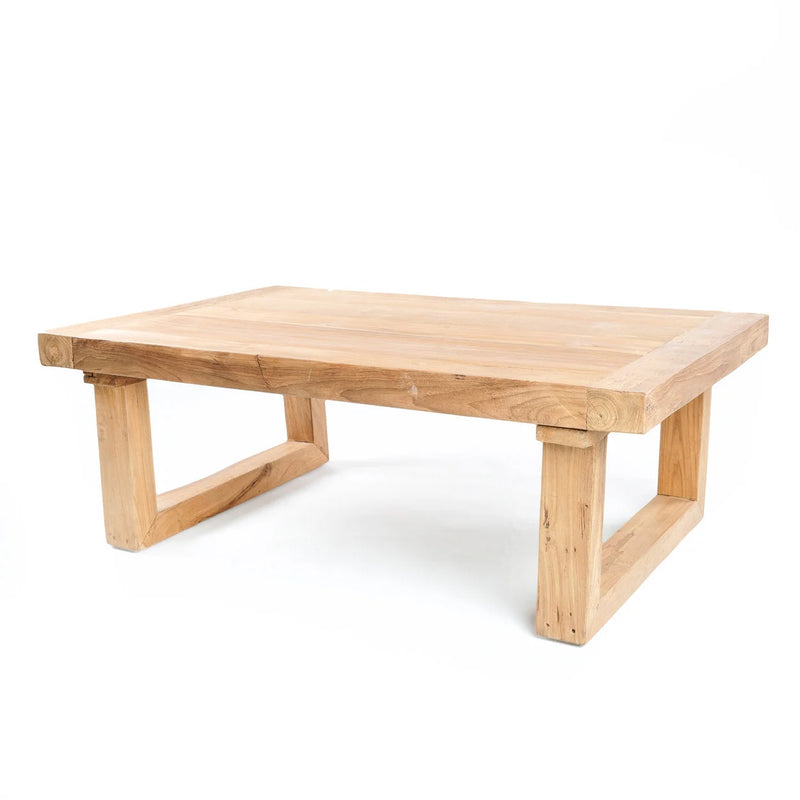 Table basse en teck recyclé naturel 110x70 cm