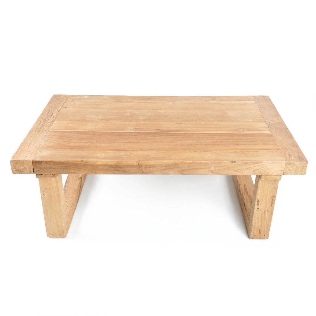 Table basse en teck recyclé naturel 110x70 cm