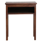 Table de chevet en bois recyclé marron 50x30 cm niche ouverte