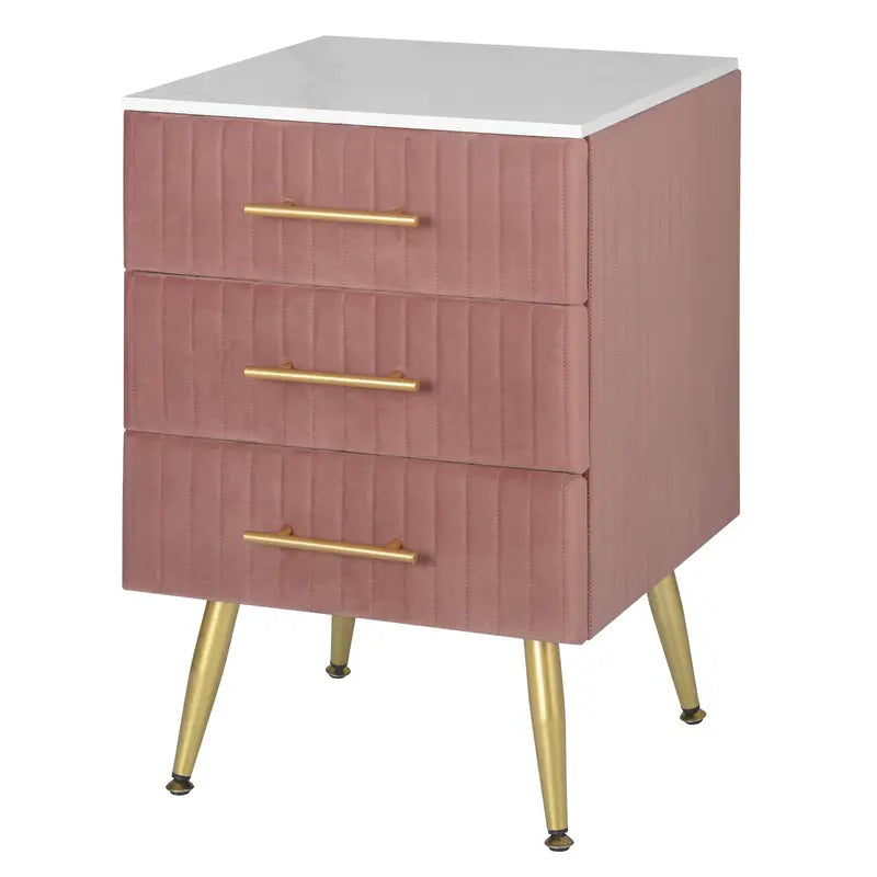 Table de chevet velours