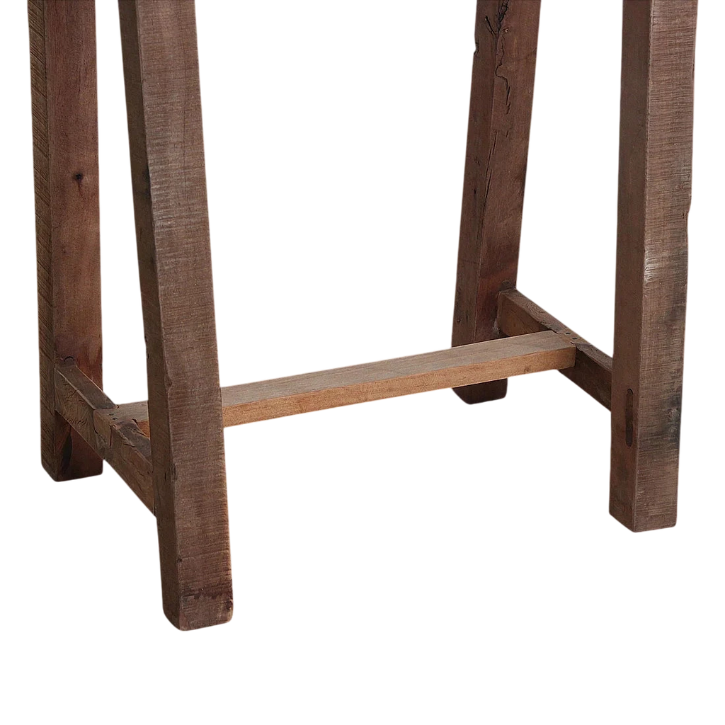 Tabouret en bois recyclé organique brun naturel, 85x43 cm