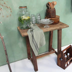 Table d’appoint en bois recyclé organique brun, 85x43 cm, rustique
