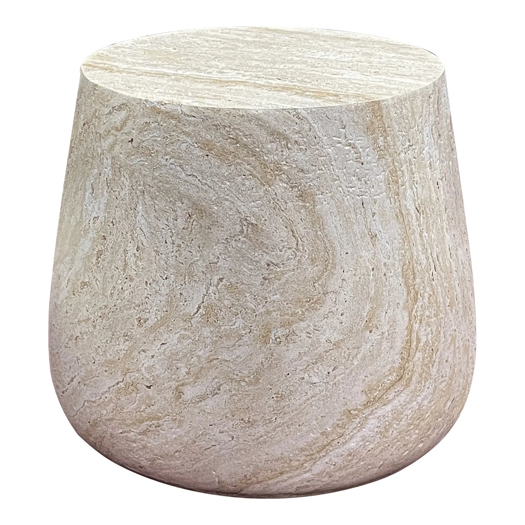 Table d'appoint en fibre d’argile naturelle ø47 cm
