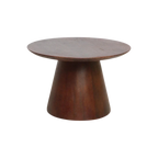 Table d’appoint ronde en bois de manguier brun conique, Ø55 cm