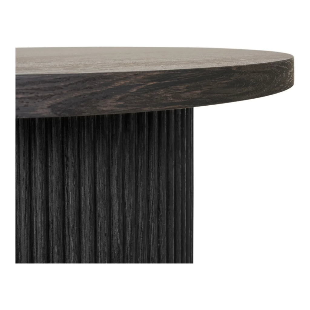 Table d’appoint ronde en MDF brun foncé ø48x45 cm